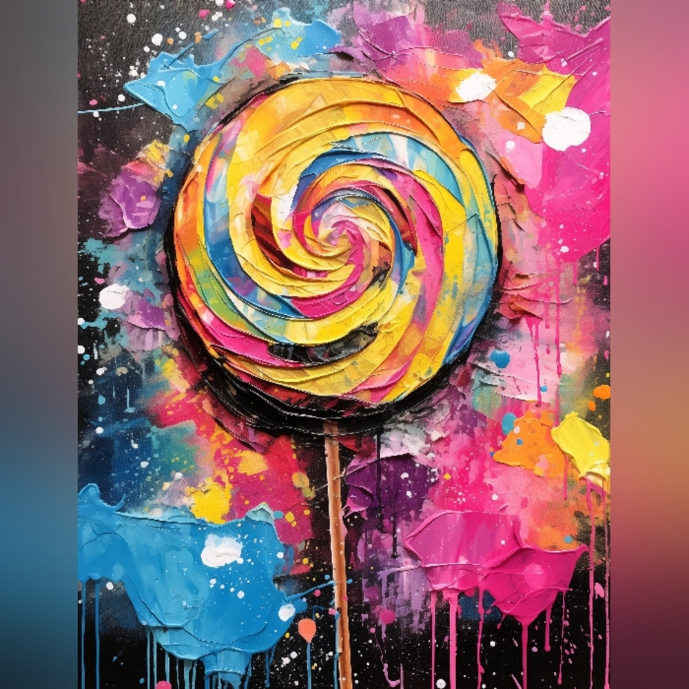 Beautiful Colorful Lolipop Print